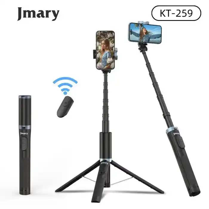 JMARY KT-259 Camera Phone Selfie Stick and Mini Tripods with Remote Shutter